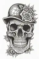 grateful dead skull tattoo design idea