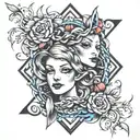 cousins intertwined tattoo design idea