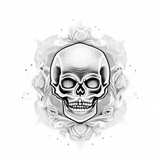 dancing skeleton  tattoo design idea