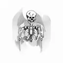 dancing skeleton  tattoo design idea