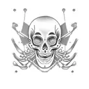 dancing skeleton  tattoo design idea