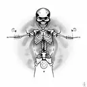 dancing skeleton  tattoo design idea