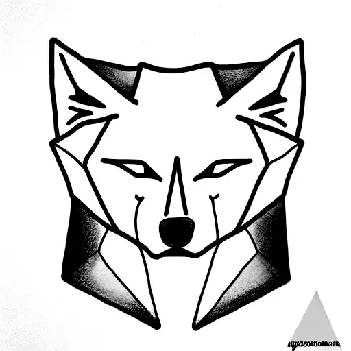 virgo with wolf tattoo design idea