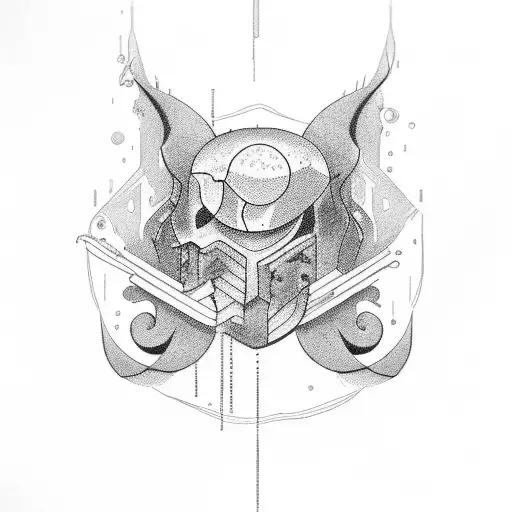 number 3, letter B tattoo design idea