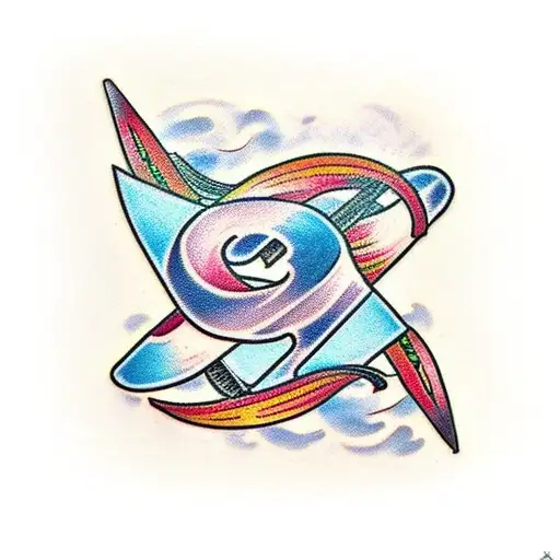 number 3, letter B tattoo design idea