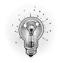 lightbulb, semicolon, "Keep the light on" tattoo design idea