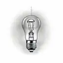 lightbulb, semicolon, "Keep the light on" tattoo design idea