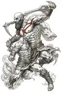 kratos vs zeus tattoo design idea