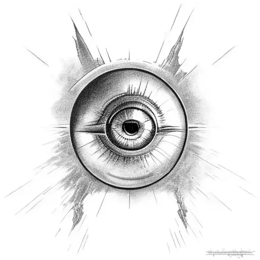 A mashup of the Eye of Sauron and the Death Star tattoo design idea