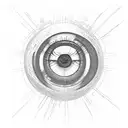 A mashup of the Eye of Sauron and the Death Star tattoo design idea