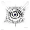 A mashup of the Eye of Sauron and the Death Star tattoo design idea