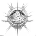 A mashup of the Eye of Sauron and the Death Star tattoo design idea