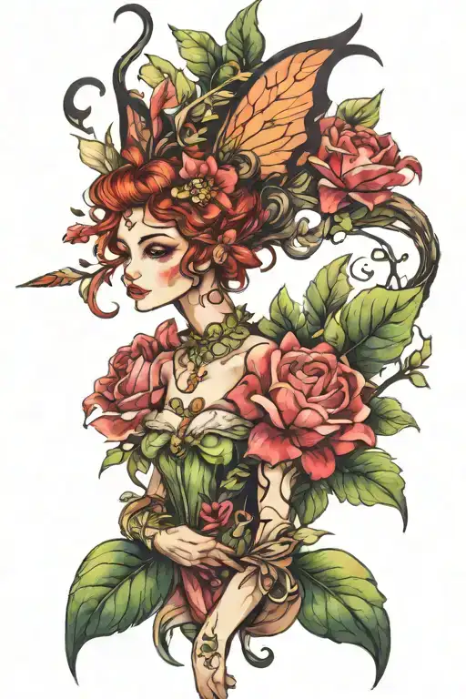 faery tattoo design idea