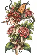 faery tattoo design idea