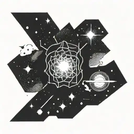 supernova, stars, galaxy, space tattoo design idea