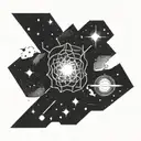 supernova, stars, galaxy, space tattoo design idea