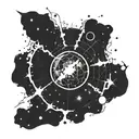 supernova, stars, galaxy, space tattoo design idea