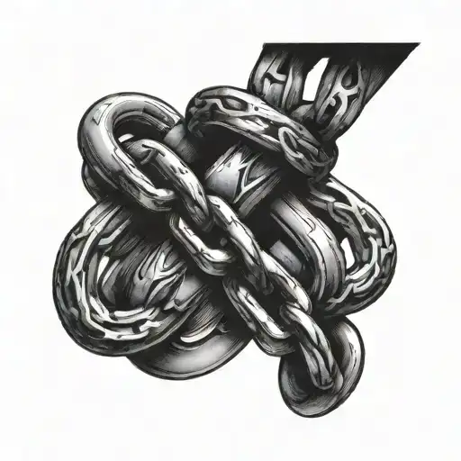 new chains same shackles tattoo design idea