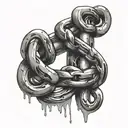 new chains same shackles tattoo design idea