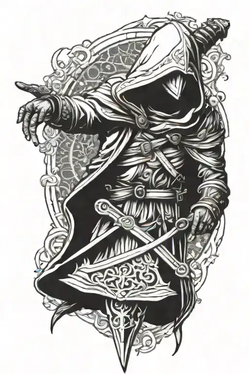 Assassins Creed Hidden Blade tattoo design idea