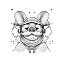 stitch Indiana Jones tattoo design idea