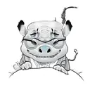 stitch Indiana Jones tattoo design idea