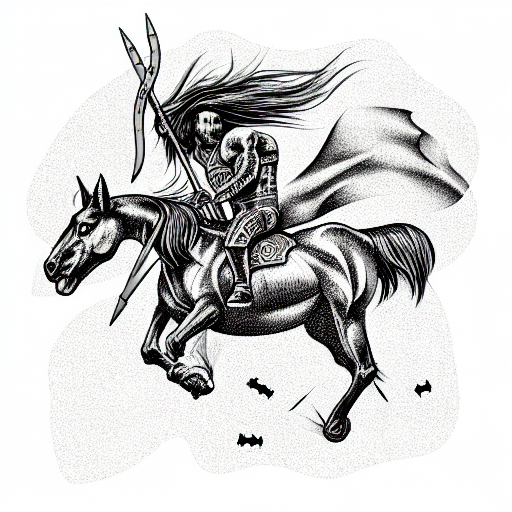 conquest of the four horsemen tattoo design idea
