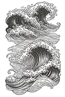 frank ocean waves tattoo design idea