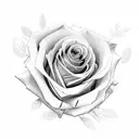 train with roses tattoo design idea
