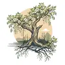 willow tree  tattoo design idea