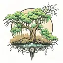 willow tree  tattoo design idea