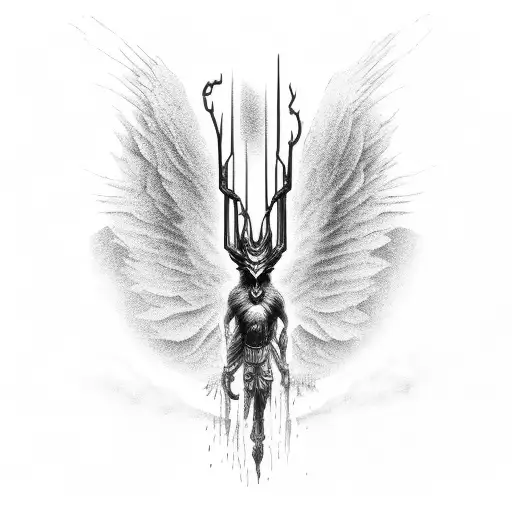 icarus fall tattoo design idea