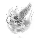 icarus fall tattoo design idea