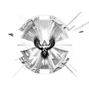 icarus fall tattoo design idea