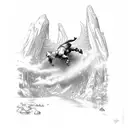 icarus fall tattoo design idea