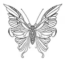 A butterfly with wings made of Egyptian hieroglyphics tattoo design idea