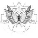 A butterfly with wings made of Egyptian hieroglyphics tattoo design idea