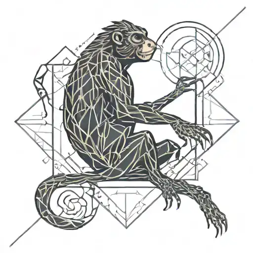 bonobo and scorpio tattoo design idea