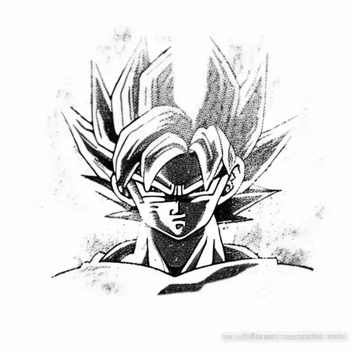 goku super saiyan 1 tattoo design idea