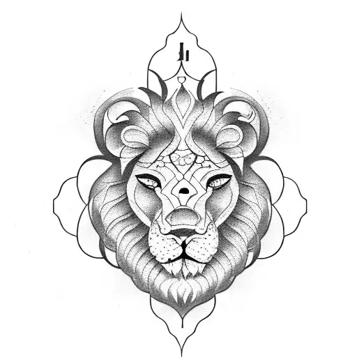 lion clock rose snake god  tattoo design idea