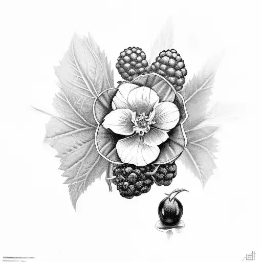 darkness, blackberries, hellebore tattoo design idea