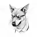 hell hound, hellebore, apples, keys tattoo design idea