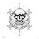 happiness is a construction tattoo design idea