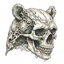 Bear Skull tattoo design idea