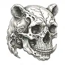 Bear Skull tattoo design idea