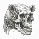 Bear Skull tattoo design idea