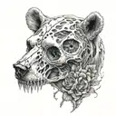 Bear Skull tattoo design idea