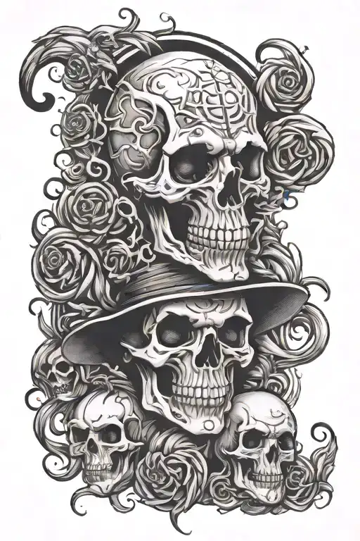 halloween half sleeve tattoo design idea