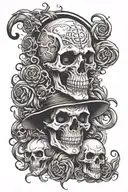 halloween half sleeve tattoo design idea