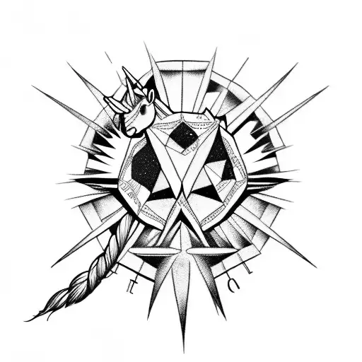 indset unicorn my little pony tattoo design idea